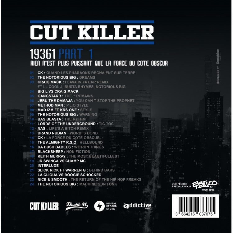 CUT KILLER "IAM" PART 1 DOUBLE VINYLE